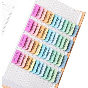 Mr. Pen- Bible Tabs, 75 Tabs, Pastel Colors, Laminated Bible Tabs for Women and Men, Bible Tabs for Study Bible, Bible Index Tabs, Bible Book Tabs, Bible Labels Tabs, Mr Pen Bible Tabs