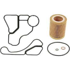 MANN/ELRING (OEM) Engine Oil Filter + Housing Seal + Oil Cooler Gasket Kit for BMW 2007+ Select Models