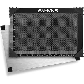 FAHKNS Honeycomb Working Table, 13.8"x13.8"x0.87" Honeycomb Laser Bed for Most Laser Engravers, for Fast Heat Dissipation and Table-Protecting with Aluminum Plate