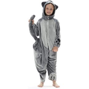 OLAOLA Kids Animal Onesie, Unisex Onesies, Plush Cosplay Pajamas for Girls Boys, One-Piece Sleepwear Halloween Costume