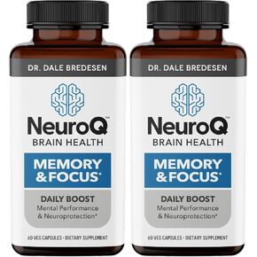 LifeSeasons NeuroQ Memory & Focus Extra Strength - Supports Memory Recall - Boosts Cognitive Performance & Brain Health - Huperzine A, Gotu Kola, Ginkgo, Coffee Extract - 60 Capsules