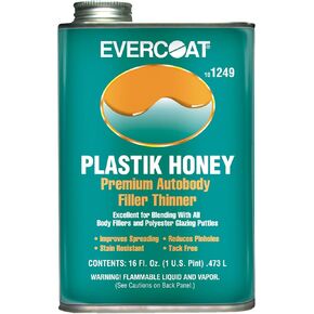 Evercoat Plastik Honey Premium Auto Body Filler Thinner for Body Fillers and Putties - 20 Fl Oz