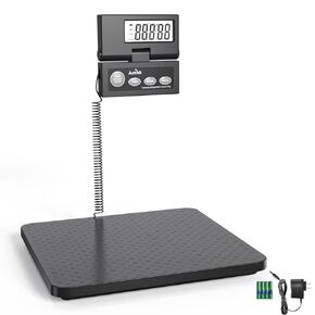 Shipping Scale,440lbs/1oz Ultra-thin, Highly Accurate Foldable LCD Display with Tare Function Lightweight Postal Scale for Packages Warehouses, Homes, Offices, Including Manuals and Adapters