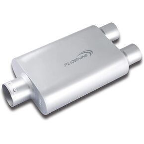 Universal Mufflers Performance Automotive Exhaust Aluminized Steel Muffler Dual Chamber 3" center inlet/2.5" dual outlet FH430402