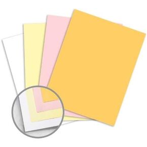 NCR Paper* Brand Superior Multi-Colored Carbonless Paper - 8 1/2 x 11 in 21.3 lb Bond Precollated 4-Part RS Goldenrod, Pink, Canary, White 500 per Ream