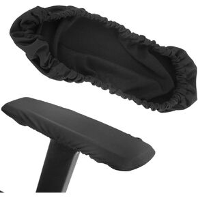 Office Computer Chair Arm Covers,1 Pair Removable Chair Armrest Covers Elastic Protector Office Armchair Cover (Black)