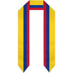 Colombia Flag Graduation Stoles Shawl Sash Scraf For Study Aboard International Students Graduation's Day