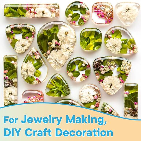 JANCHUN Clear UV Resin kit - Upgraded 300g Ultraviolet UV Resin Glue Hard Type, Low Odor, Fast Curing UV Epoxy Resin Color Pigment for Jewelry Making kit, DIY Crafts Resin Molds Coating and Beginners in Kuwait