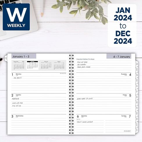 إعادة تعبئة مخطط AT-A-GLANCE 2025، أسبوعيًا وشهريًا، 7 بوصة × 8-3/4 بوصة، متوسط، تنفيذي، DayMinder، إعادة تعبئة لمخططي الخط G545 (G5455025) in Saudi Arabia