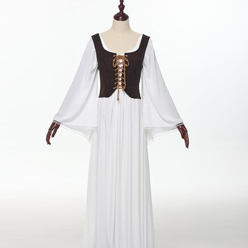 Women's Reversible Suede Vest Renaissance Pirates Vest Steampunk Gothic Medieval Corset Top in Saudi Arabia