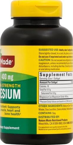 Nature Made Extra Strength Magnesium 400 mg., 180 Softgels in Saudi Arabia