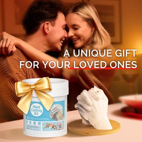 Hand Casting Kit for Couples - Anniversary Wedding Gifts for Him and Her, Plaster Hand Mold Casting Unique DIY Birthday, Christmas Gift for Husband, Wife, Friends, Women, Girlfriend Boyfriend in Kuwait