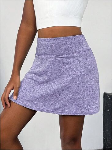 تنانير رياضية للفتيات من SweatyRocks، تنورة رياضية عالية الخصر على شكل حرف A مع جيب in Saudi Arabia