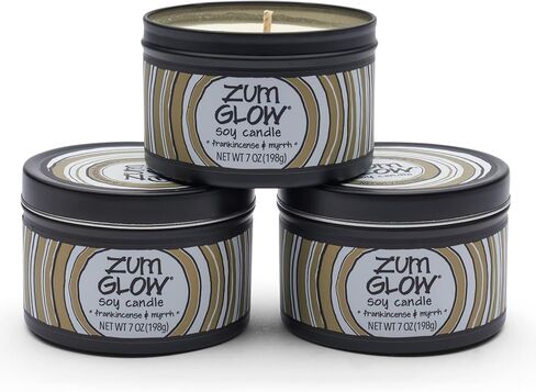 Zum Glow Soy Candle - Lavender Blends - Lavender, Lavender-Mint, Frankincense-Lavender - 7 oz (3 Pack) in Saudi Arabia