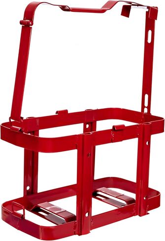 Gas Can Steel Bracket for Jerry Fuel Can Holder 5 Gallon or 20 Liter Already Assembled and Welded (RED) in Saudi Arabia