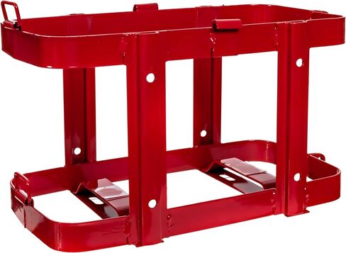Gas Can Steel Bracket for Jerry Fuel Can Holder 5 Gallon or 20 Liter Already Assembled and Welded (RED) in Saudi Arabia