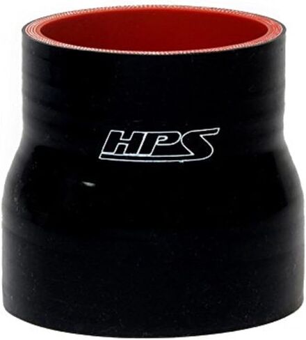 HPS HTSR-425-450-L4-BLK خرطوم توصيل مخفض من السيليكون بدرجة حرارة عالية 4 طبقات، أقصى ضغط 40 رطل لكل بوصة مربعة، طول 4 بوصات، معرف 4.25 بوصة > 4.5 بوصة، أسود in Saudi Arabia