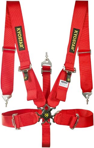 5 Point Racing Seat Belt Harness Set 3" Camlock Quick Release with Premium Quality Soft Webbing Red in Saudi Arabia