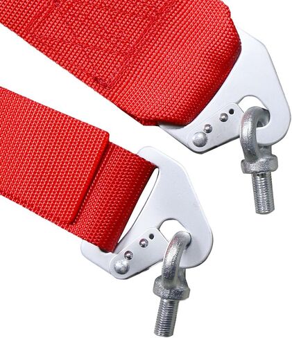 5 Point Racing Seat Belt Harness Set 3" Camlock Quick Release with Premium Quality Soft Webbing Red in Saudi Arabia