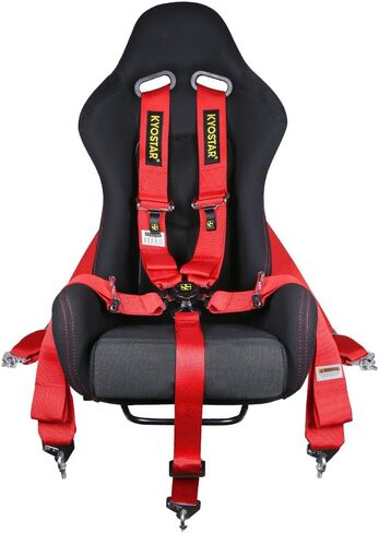 5 Point Racing Seat Belt Harness Set 3" Camlock Quick Release with Premium Quality Soft Webbing Red in Saudi Arabia