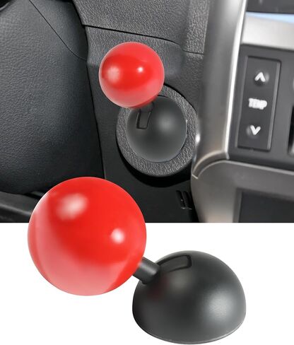 Car One-Button Start Lever,Push to Start Button Rocker,Car Accessories Automotive One Button Start Lever,Car Engine Start Stop Button Decorative Ball-Bar,Push Start Button Cover for Cars (Red) in Saudi Arabia