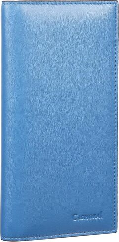 سجل دفتر شيكات CASMONAL مكون من 20 قطعة وغطاء دفتر شيكات جلدي فاخر (أزرق كاديت) مع شريط مطاطي in Kuwait