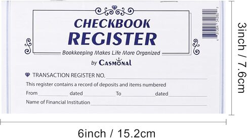 سجل دفتر شيكات CASMONAL مكون من 20 قطعة وغطاء دفتر شيكات جلدي فاخر (أزرق كاديت) مع شريط مطاطي in Kuwait