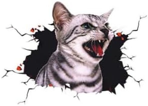 Car Sticker 3D Simulation Cute Cat Scratches to Cover The Body Sticker, Bumper Stickers, Decals and Magnets, Automotive Decals (2H655) in Saudi Arabia