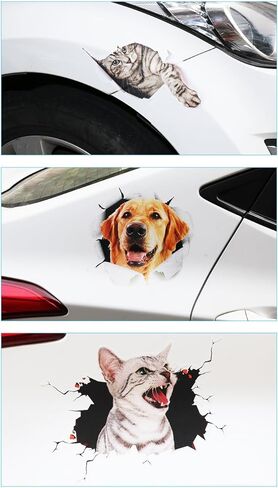 Car Sticker 3D Simulation Cute Cat Scratches to Cover The Body Sticker, Bumper Stickers, Decals and Magnets, Automotive Decals (2H655) in Saudi Arabia