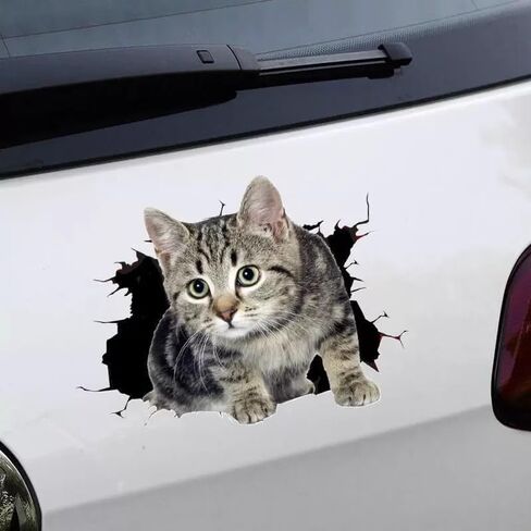 Car Sticker 3D Simulation Cute Cat Scratches to Cover The Body Sticker, Bumper Stickers, Decals and Magnets, Automotive Decals (2H655) in Saudi Arabia