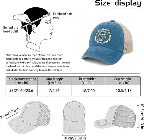 Over par and Under Influence hat Womens Funny Golf hat Men AllBlack Cycling Cap Cute Unique Gifts for Dance Teacher in Saudi Arabia