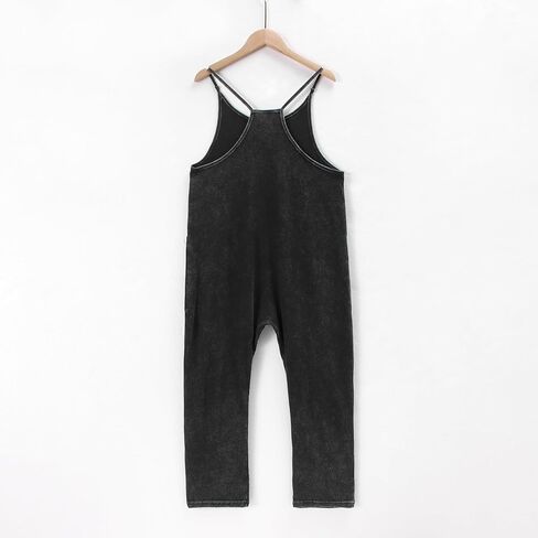 Girls' Casual Sleeveless Jumpsuits Spaghetti Strap Loose Overalls Pants Casual Long Jumper Romper with Pockets 8-12 in Saudi Arabia