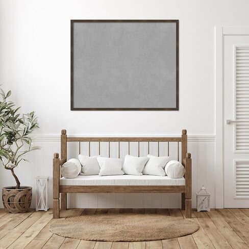 Amanti Art Framed Magnetic Board (50 x 42) Woodgrain Stripe Chocolate Magnet Board, Oversize Magnetic Bulletin Board for Office Decor, Mudroom, Kitchen or Organization Drop Zone from WI, USA in Saudi Arabia