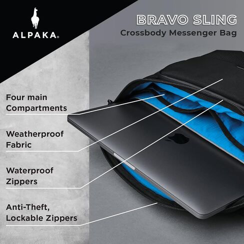 حقيبة ALPAKA Bravo Sling Max Crossbody Messenger - حقيبة ظهر مضادة للسرقة - حقائب كتف خفيفة الوزن للسفر in Kuwait