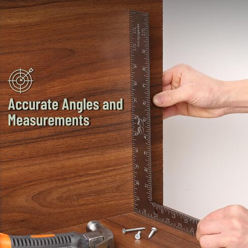 Mr. Pen- Carpenter Square, Framing Square, 8 inch x 12 inch, Carpenters Square, Right Angle Ruler, Framing Tools, L Shape Ruler, Metal Square, Steel Square in Saudi Arabia