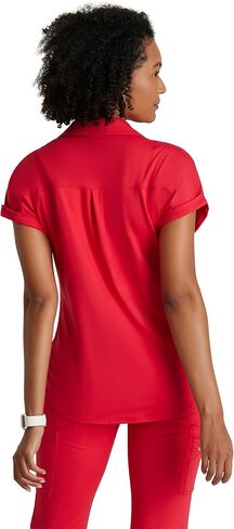 بلوزة BARCO One Performance Knit Engage للنساء - ياقة بسحاب وياقة على شكل دولمان وأكمام دولمان للنساء، قميص غرينادين XX-Large، أحمر in Kuwait