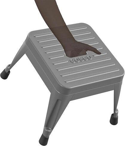 مقعد من الصلب قابل للتكديس بخطوة واحدة من كوسكو، عبوتان، رمادي in Kuwait