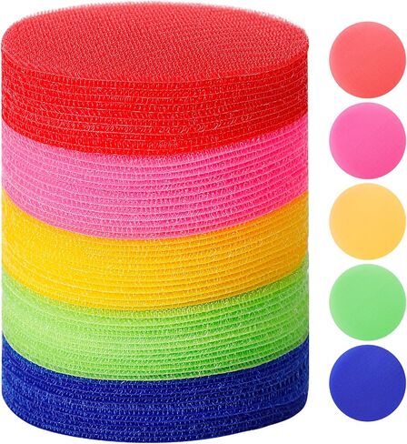 30 Pcs Rainbow Hook and Loop Circles Sitting Carpet Dots for School Supplies, Rug Circles Dots for Student Sports in Saudi Arabia