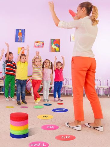 30 Pcs Rainbow Hook and Loop Circles Sitting Carpet Dots for School Supplies, Rug Circles Dots for Student Sports in Saudi Arabia