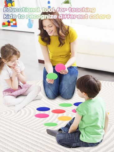 30 Pcs Rainbow Hook and Loop Circles Sitting Carpet Dots for School Supplies, Rug Circles Dots for Student Sports in Saudi Arabia