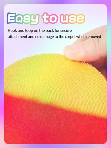 30 Pcs Rainbow Hook and Loop Circles Sitting Carpet Dots for School Supplies, Rug Circles Dots for Student Sports in Saudi Arabia