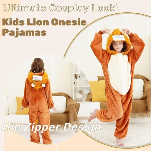 Kids Onesie Pajamas Animal Pjs Halloween Cosplay Costume One-piece Sleepwear in Saudi Arabia