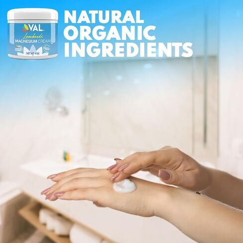 VAL Magnesium Pain Relief Cream - Whole Body Formula, 4oz - Organic Shea Butter in Saudi Arabia