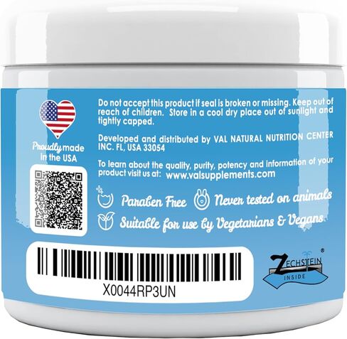 VAL Magnesium Pain Relief Cream - Whole Body Formula, 4oz - Organic Shea Butter in Saudi Arabia