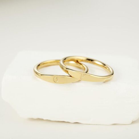Gold Initial Rings for Women Non Tarnish Thumb Rings for Teen Girls 14K Gold plated for Women in Saudi Arabia