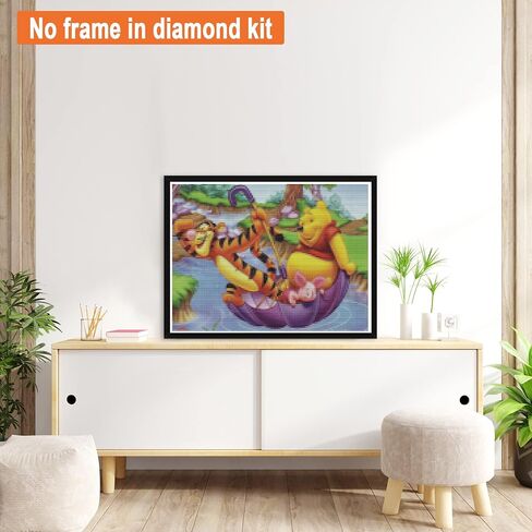 بالوديو مجموعة الرسم الماسي على شكل دب خماسي الابعاد بالارقام للبالغين والاطفال، 12 × 16 انش، لوحة بغرز متقاطعة، ثقب كامل، كريستال حجر الراين، تطريز صور، حرفة فنية لتزيين حائط المنزل، هدية in Kuwait