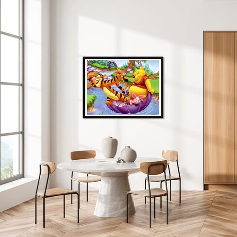 بالوديو مجموعة الرسم الماسي على شكل دب خماسي الابعاد بالارقام للبالغين والاطفال، 12 × 16 انش، لوحة بغرز متقاطعة، ثقب كامل، كريستال حجر الراين، تطريز صور، حرفة فنية لتزيين حائط المنزل، هدية in Kuwait