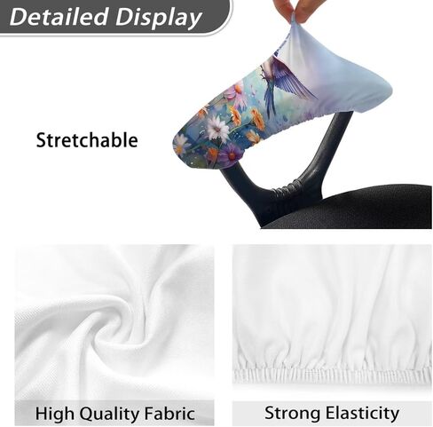 Hummingbird Chair Armrest Dust Cover, Stylish Office Chair Arm Covers, Stretchable Small Chair Arm Rest Pads, Machine Washable Chair Armrests Decorative Cover in Saudi Arabia