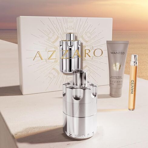 Azzaro Wanted Eau de Parfum - Energizing & Intense Mens Cologne - Woody, Aromatic & Spicy Fragrance - Fresh Notes of Juniper Berries, Sage, Vetiver - Lasting Wear - Luxury Perfumes for Men in Kuwait