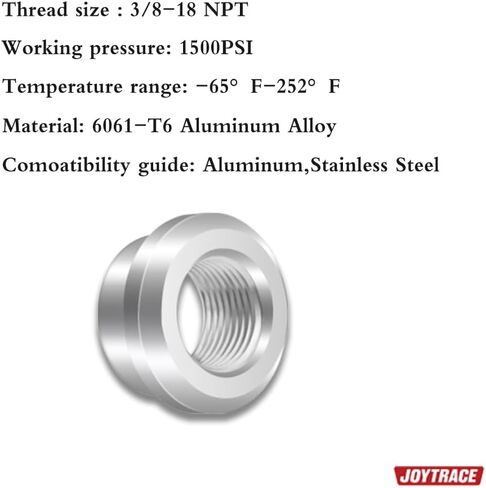 3/8 NPT أنثى مترابطة اللحام على Bung المناسب الألومنيوم 2PCS in Kuwait